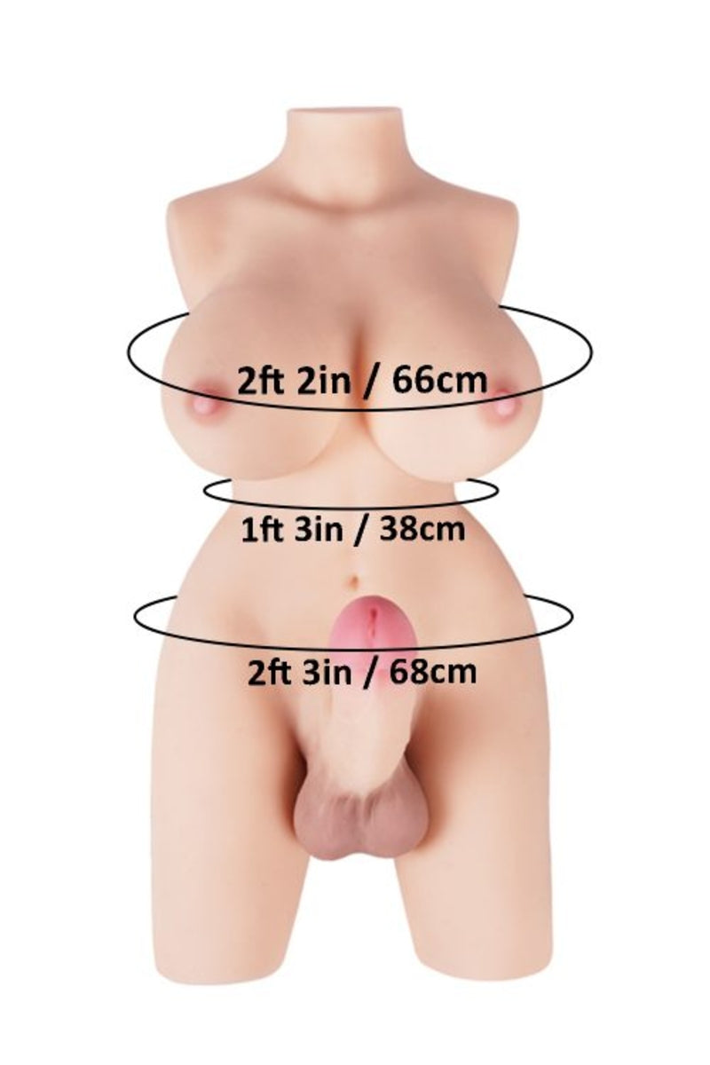 54cm/1ft9 19.8LB Big Penis Trans Sex Doll Torso – Sarina (US, CA & EU-Only)