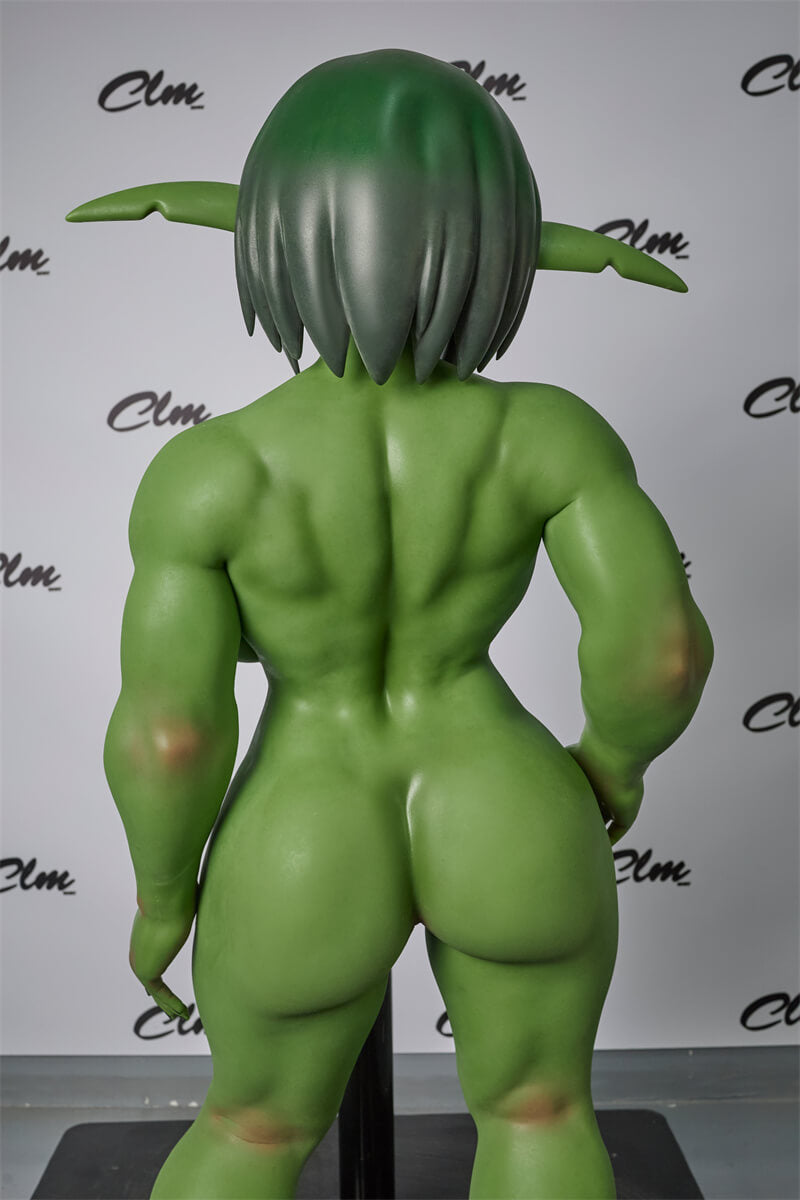 120cm/3ft9 ULW SiF120 Full Mini Silicone Sex Doll Barza(Green)
