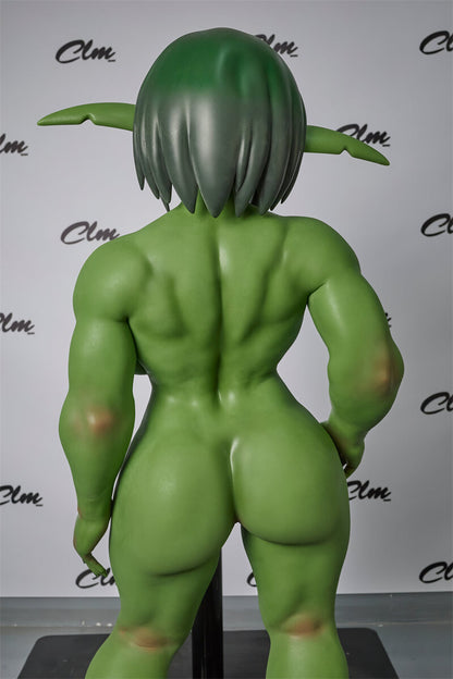 120cm/3ft9 ULW SiF120 Full Mini Silicone Sex Doll Barza(Green)