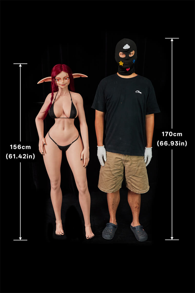 156cm/5ft1 F cup Full Silicone Anime Sex Doll Bina