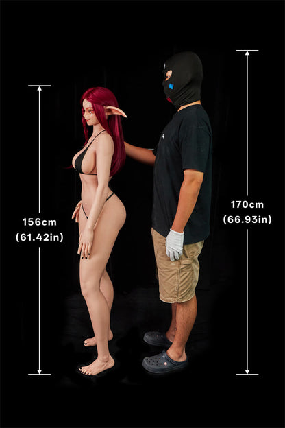 156cm/5ft1 F cup Full Silicone Anime Sex Doll Bina