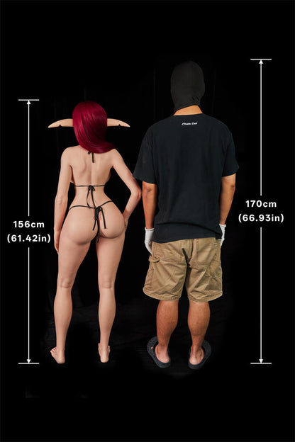 156cm/5ft1 F cup Full Silicone Anime Sex Doll Bina