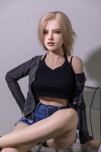 166cm5ft5 D cup Full Silicone Blonde Sex Doll Annie
