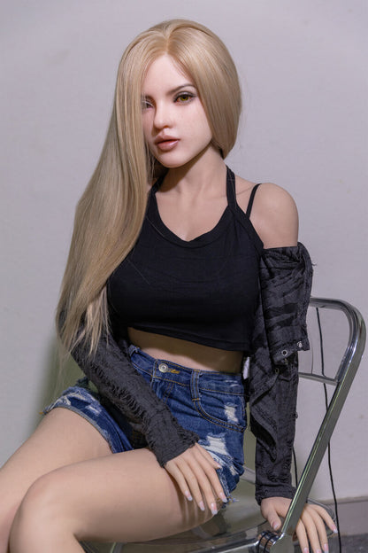 166cm5ft5 D cup Full Silicone Blonde Sex Doll Annie