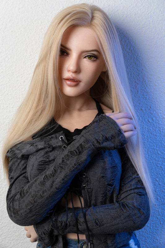 166cm5ft5 D cup Full Silicone Blonde Sex Doll Annie