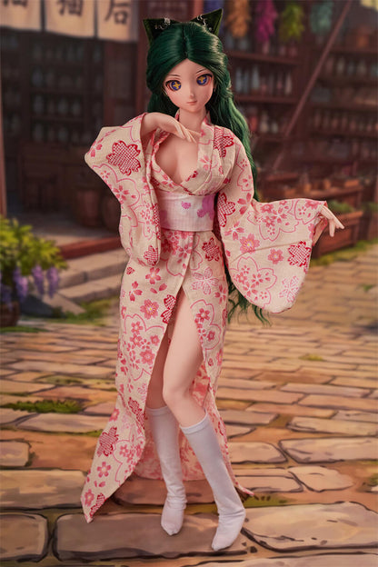 60cm/1ft9 Full Mini Silicone Body+ Vinyl Head Sex Doll J60 Momo