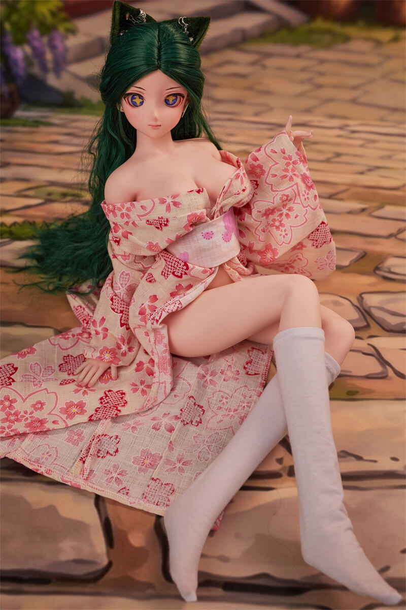 60cm/1ft9 Full Mini Silicone Body+ Vinyl Head Sex Doll J60 Momo
