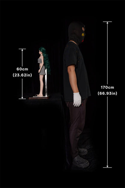 60cm/1ft9 Full Mini Silicone Body+ Vinyl Head Sex Doll J60 Momo
