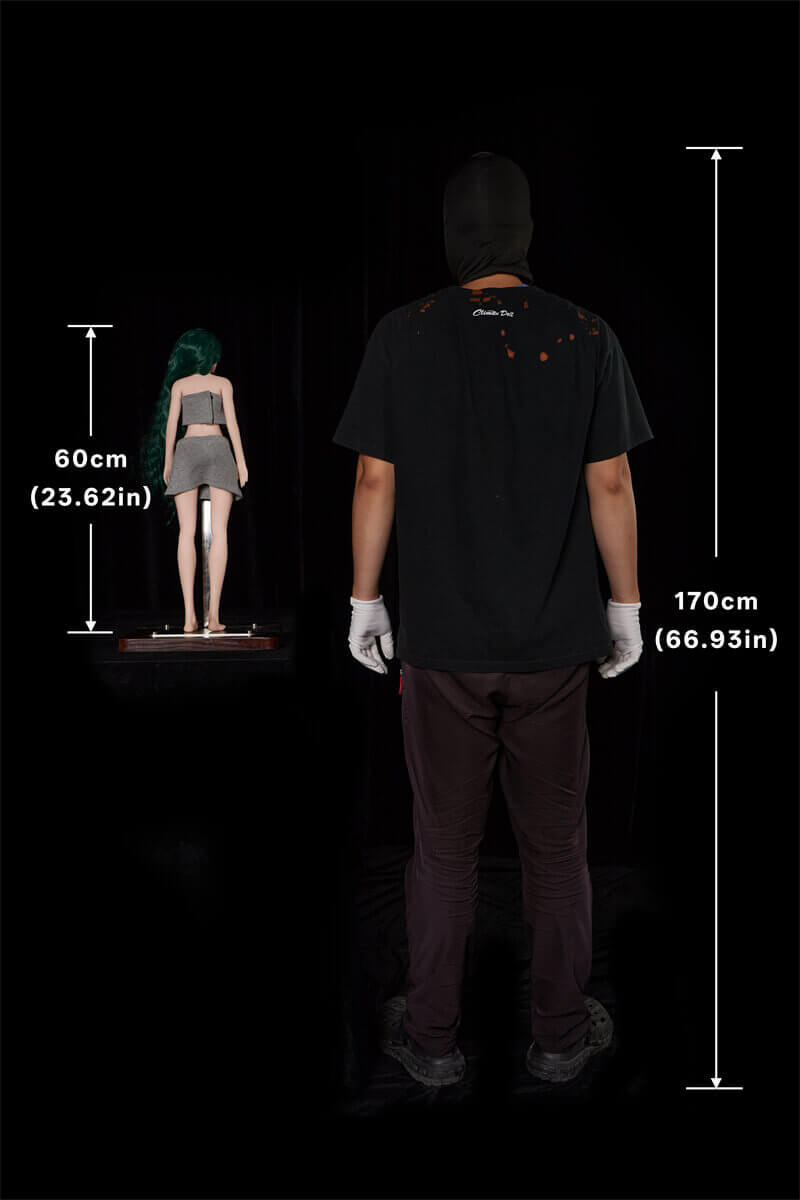 60cm/1ft9 Full Mini Silicone Body+ Vinyl Head Sex Doll J60 Momo