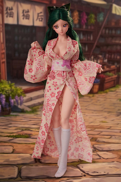 60cm/1ft9 Full Mini Silicone Body+ Vinyl Head Sex Doll J60 Momo