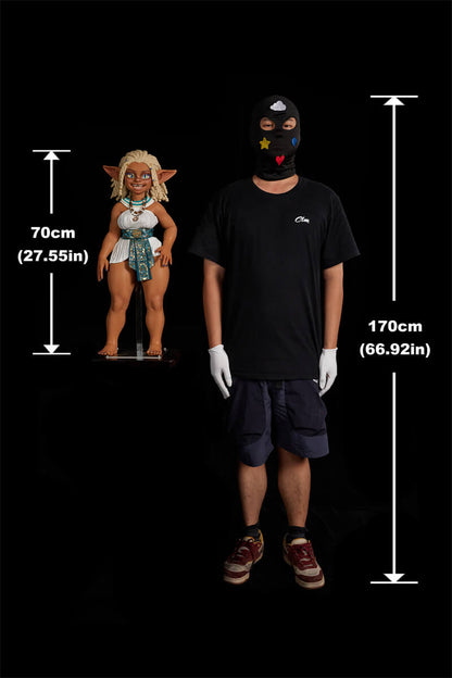 70cm/2ft3 Full Mini Silicone Sex Doll AT Kaela