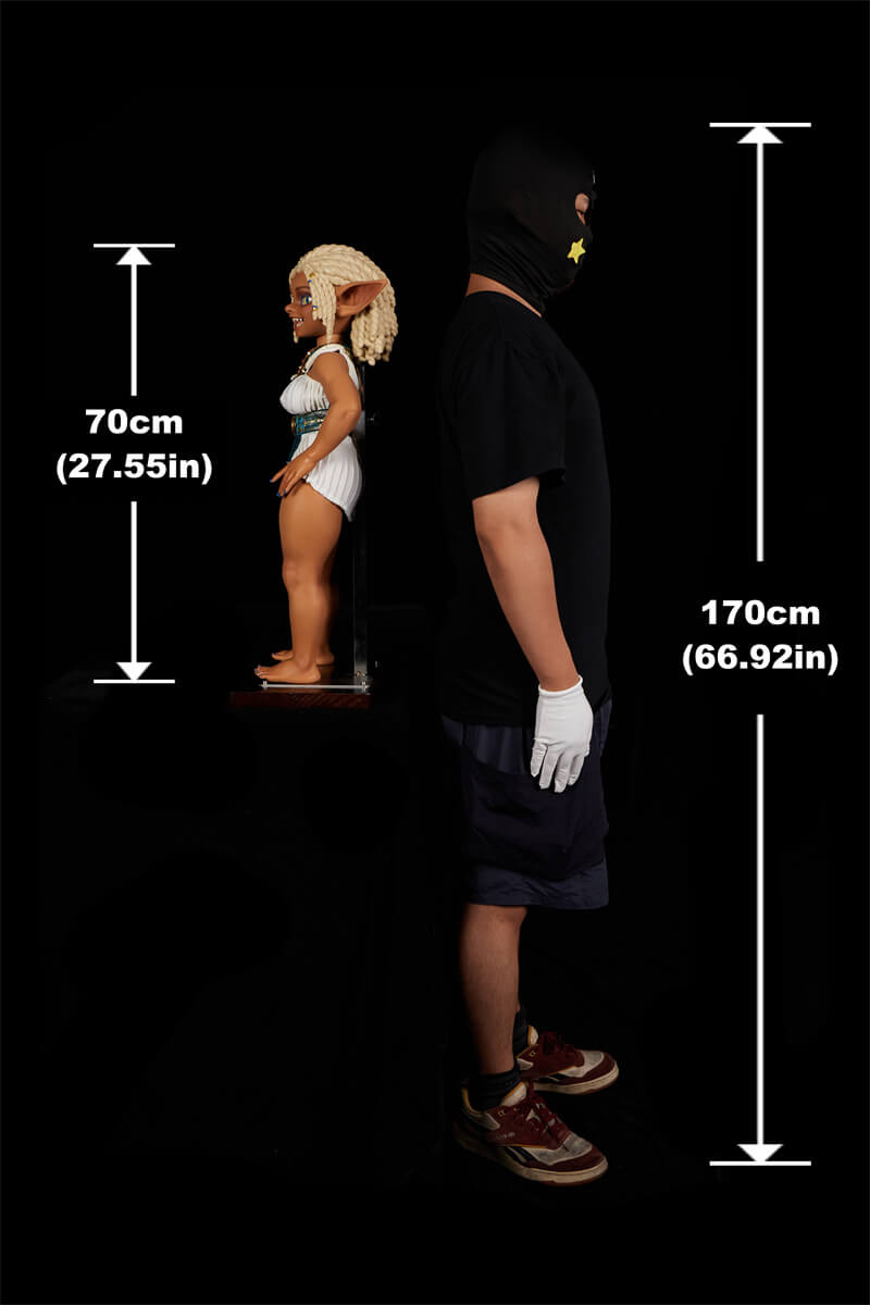 70cm/2ft3 Full Mini Silicone Sex Doll AT Kaela