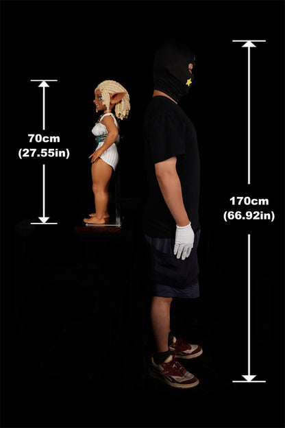 70cm/2ft3 Full Mini Silicone Sex Doll AT Kaela