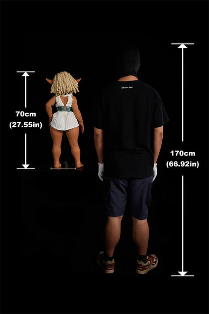 70cm/2ft3 Full Mini Silicone Sex Doll AT Kaela