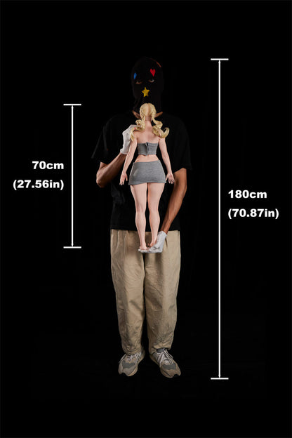 70cm/2ft3 Full Mini Silicone Sex Doll KA Freya