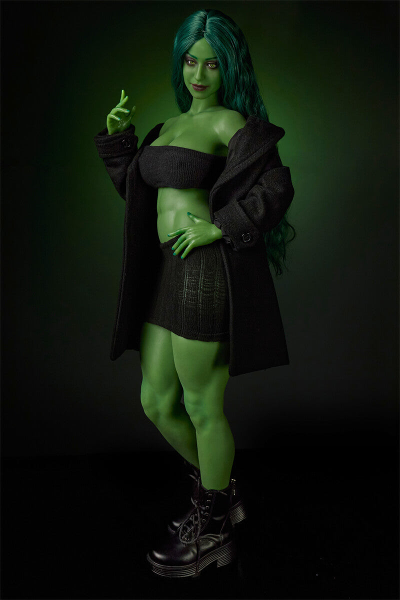 70cm2ft3 Full Mini Silicone Sex Doll Renee(Green)