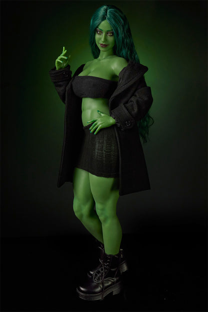 70cm2ft3 Full Mini Silicone Sex Doll Renee(Green)