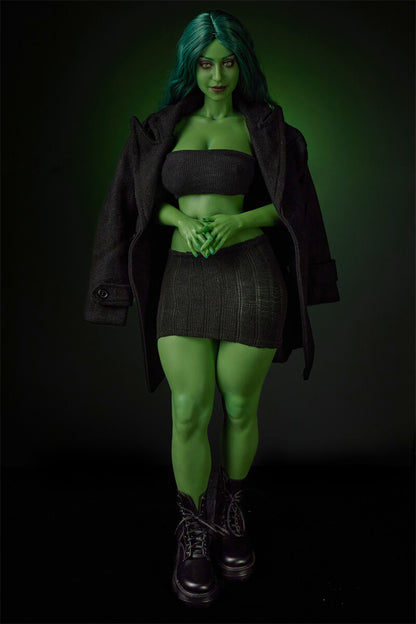 70cm2ft3 Full Mini Silicone Sex Doll Renee(Green)