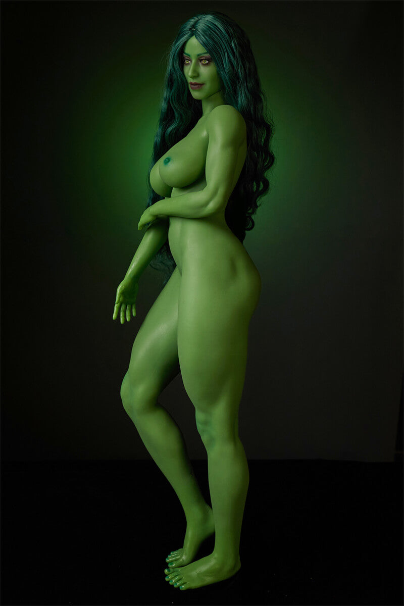 70cm2ft3 Full Mini Silicone Sex Doll Renee(Green)