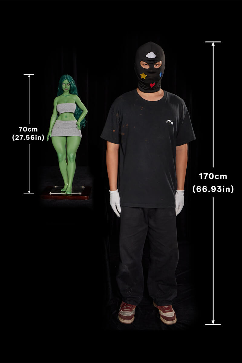 70cm2ft3 Full Mini Silicone Sex Doll Renee(Green)