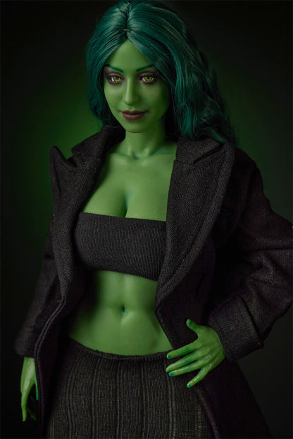 70cm2ft3 Full Mini Silicone Sex Doll Renee(Green)