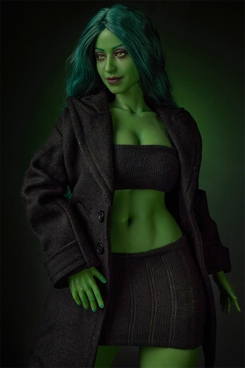 70cm2ft3 Full Mini Silicone Sex Doll Renee(Green)