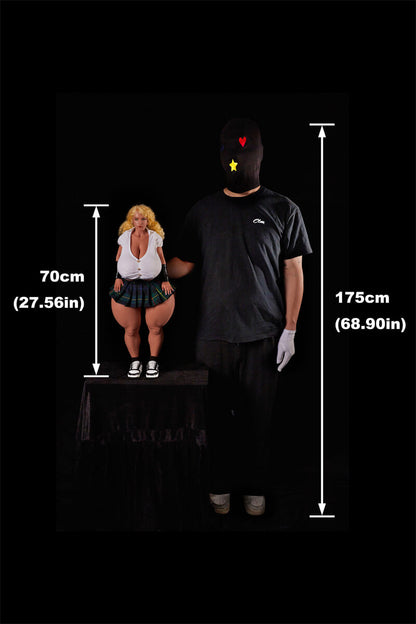 70cm/2ft3 Full Mini Silicone Sex Doll SP Chace